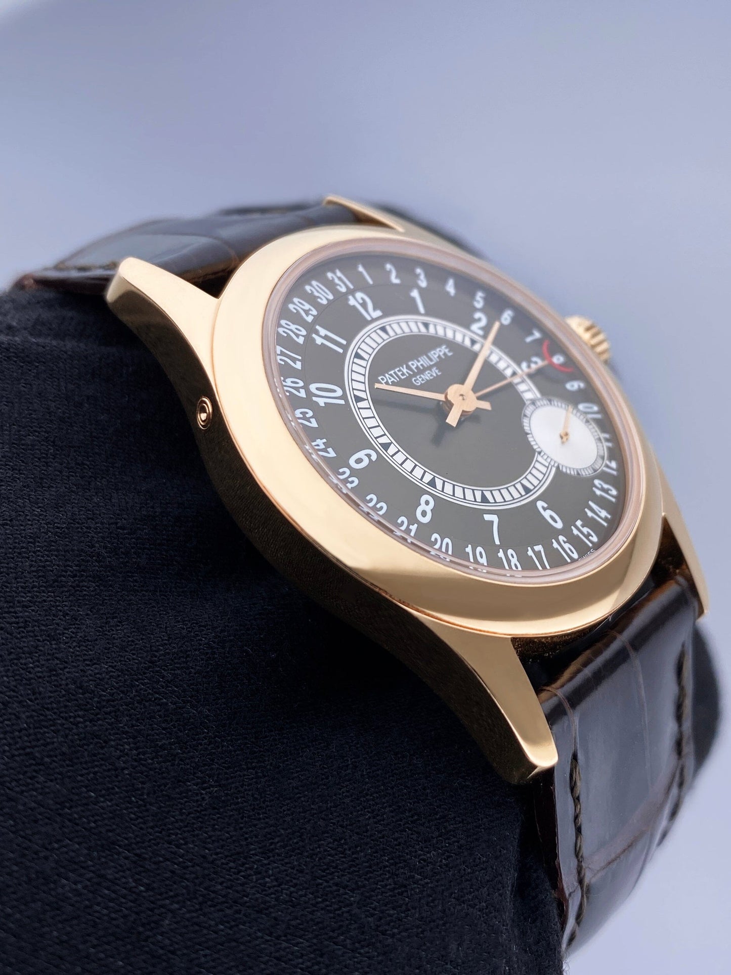 Patek Philippe Calatrava 6000R Brown Dial 18K Rose Gold Mens Watch Box Papers - Watches
