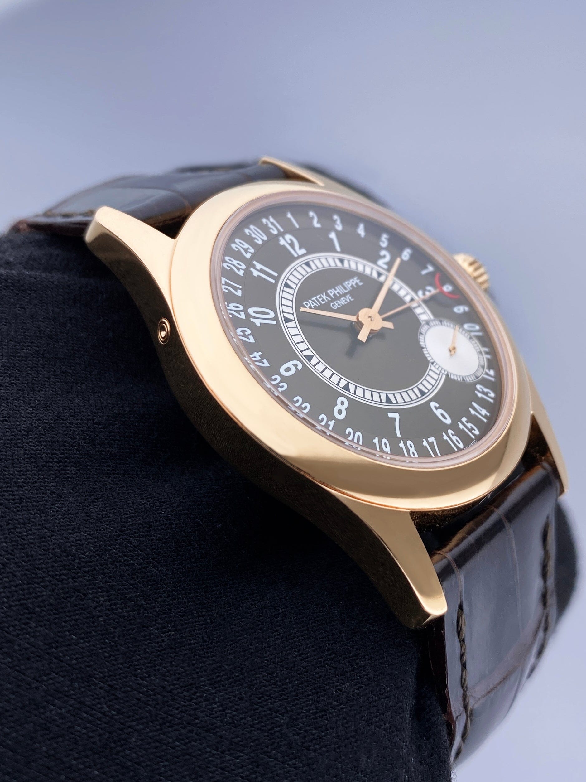Patek Philippe Calatrava 6000R Brown Dial 18K Rose Gold Mens Watch Box Papers - Watches