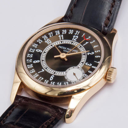 Patek Philippe Calatrava 6000R Brown Dial 18K Rose Gold Mens Watch - Watches