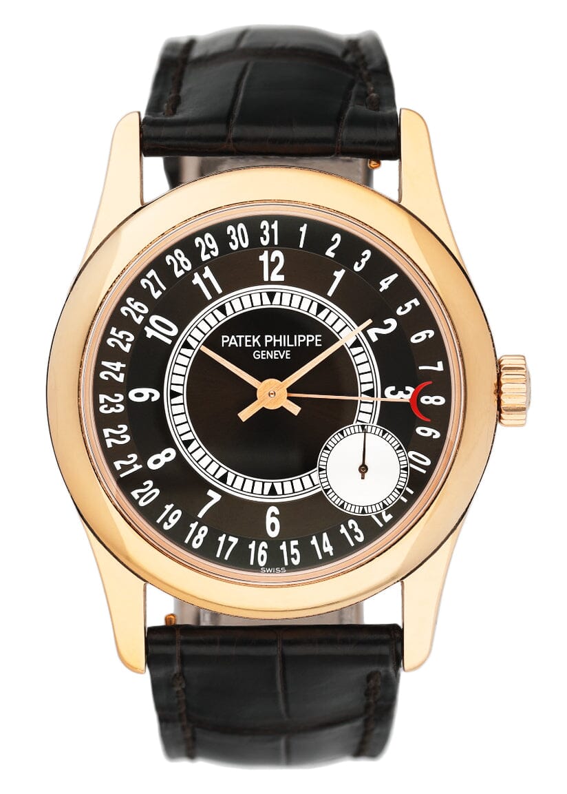 Patek Philippe Calatrava 6000R Brown Dial 18K Rose Gold Mens Watch Box Papers - Watches