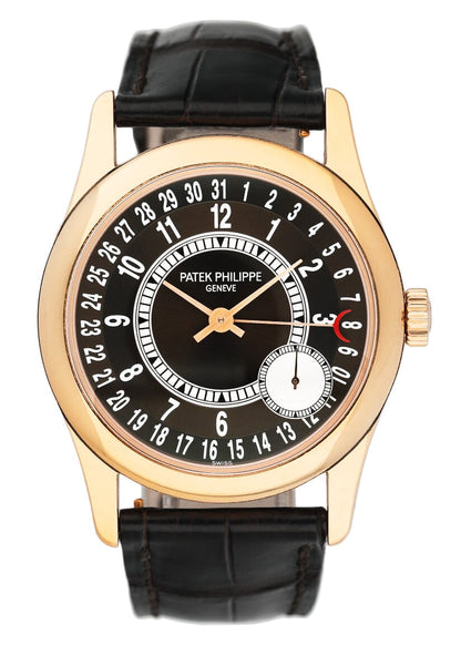 Patek Philippe Calatrava 6000R Brown Dial 18K Rose Gold Mens Watch Box Papers - Watches