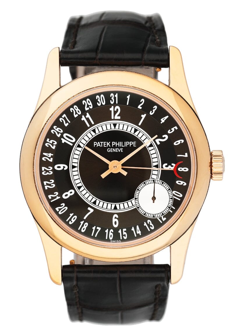 Patek Philippe Calatrava 6000R Brown Dial 18K Rose Gold Mens Watch Box Papers - Watches