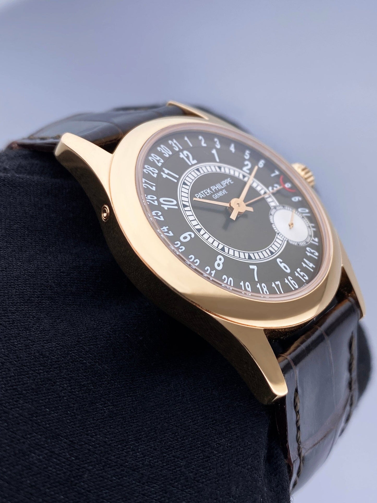 Patek Philippe Calatrava 6000R Brown Dial 18K Rose Gold Mens Watch Box Papers - Watches