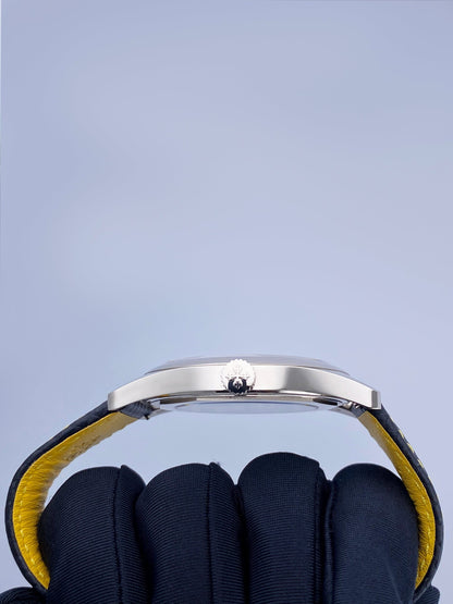 Patek Philippe Calatrava 6007G Yellow Dial Mens Watch Box Papers - Watches