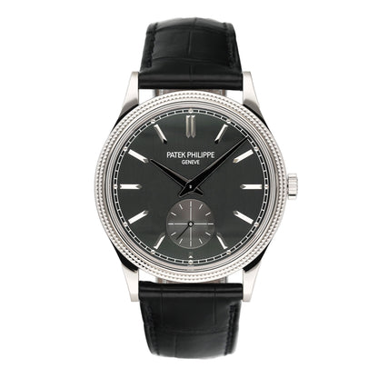 Patek Philippe Calatrava 6119G Charcoal Gray Dial Mens Watch Box Papers - Watches