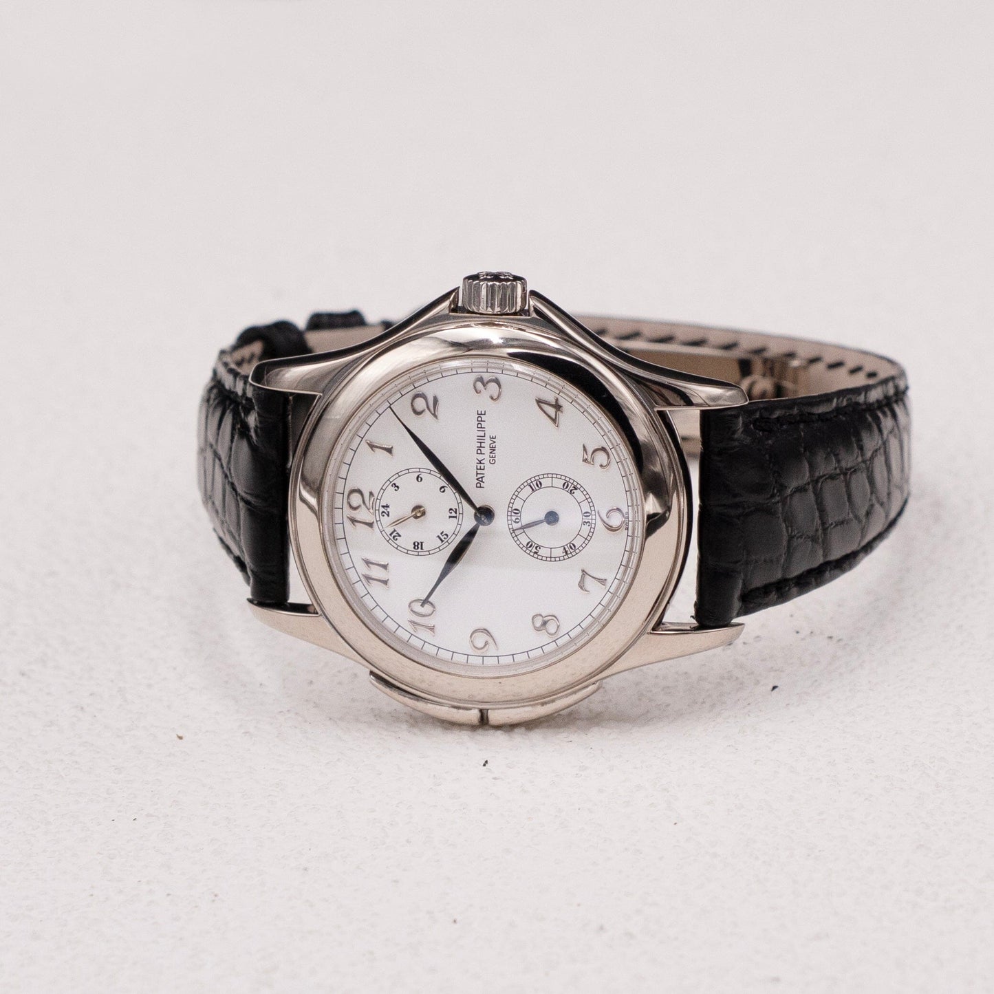 Patek Philippe Calatrava Travel Time 5134G 18K White Gold Mens Watch - Wristwatch