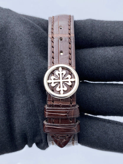 Patek Philippe Calatrava Travel Time 5134G 18K White Gold Mens Watch