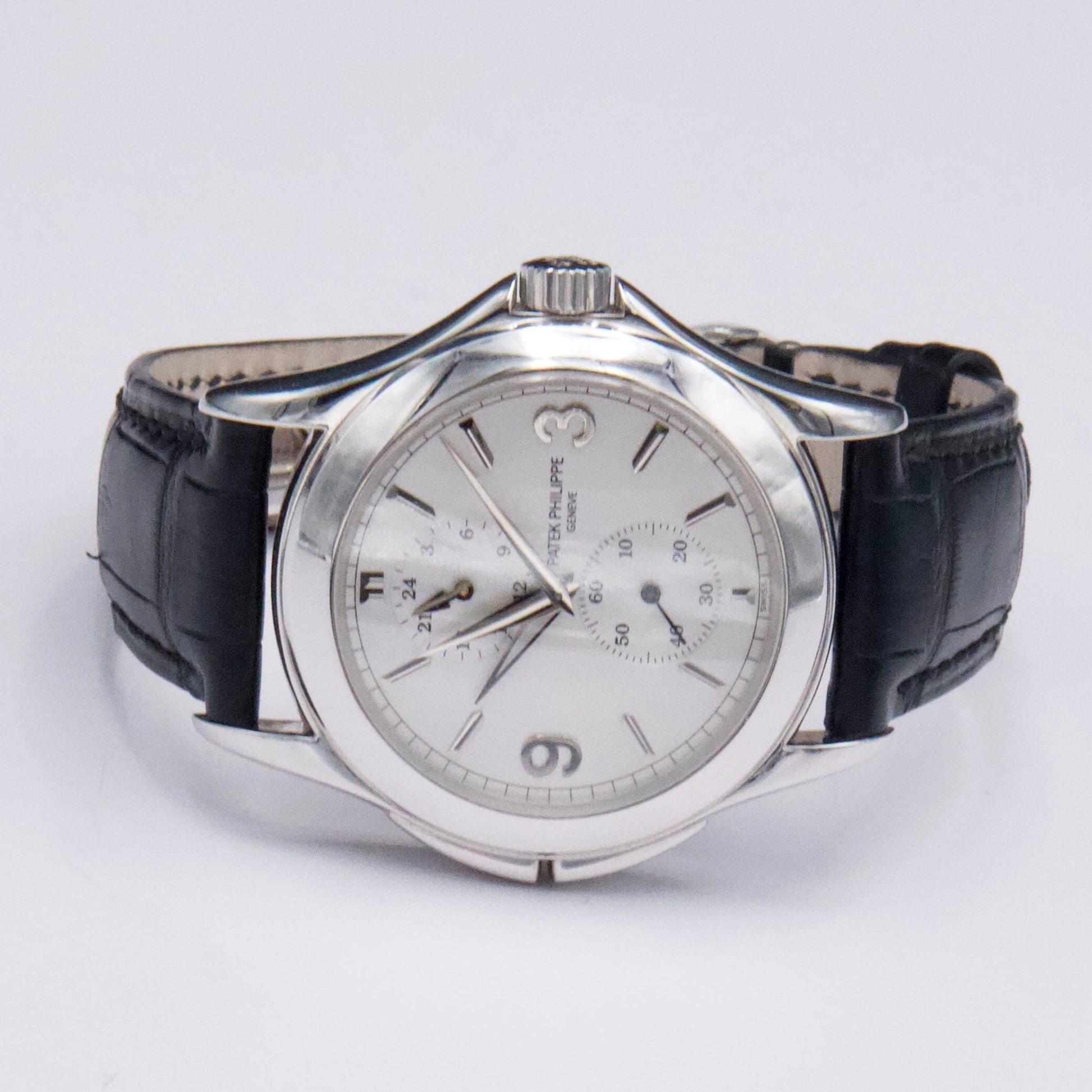 Patek Philippe Calatrava Travel Time 5134G 18K White Gold Mens Watch - Watches