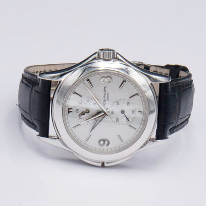 Patek Philippe Calatrava Travel Time 5134G 18K White Gold Mens Watch - Watches