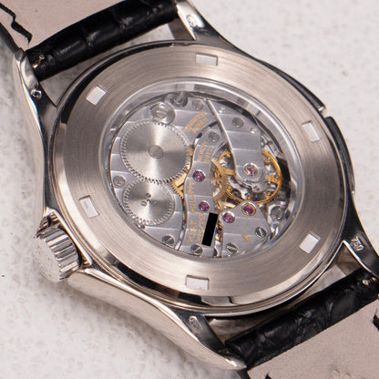 Patek Philippe Calatrava Travel Time 5134G 18K White Gold Mens Watch - Wristwatch