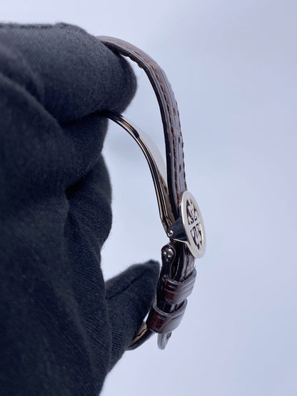 Patek Philippe Calatrava Travel Time 5134G 18K White Gold Mens Watch