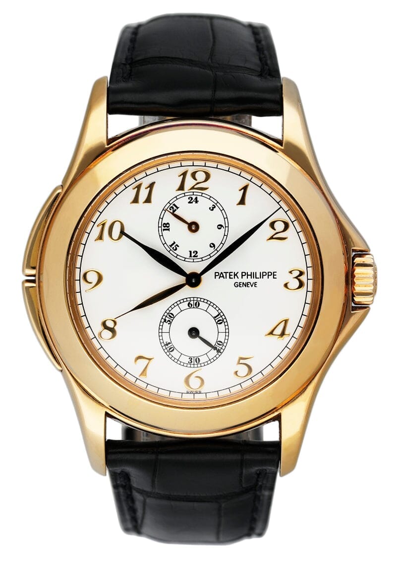 Patek Philippe Calatrava Travel Time 5134J 18K Yellow Gold Mens Watch - Watches