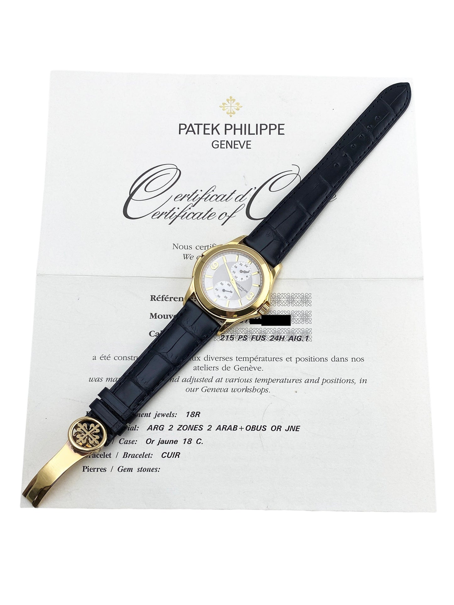 Patek Philippe Calatrava Travel Time 5134J Mens Watch Box Papers - Watches