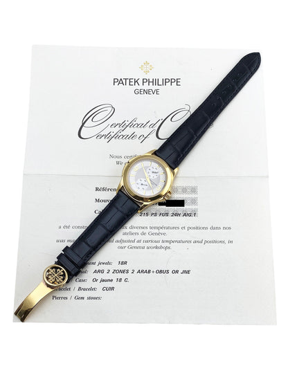 Patek Philippe Calatrava Travel Time 5134J Mens Watch Box Papers - Watches