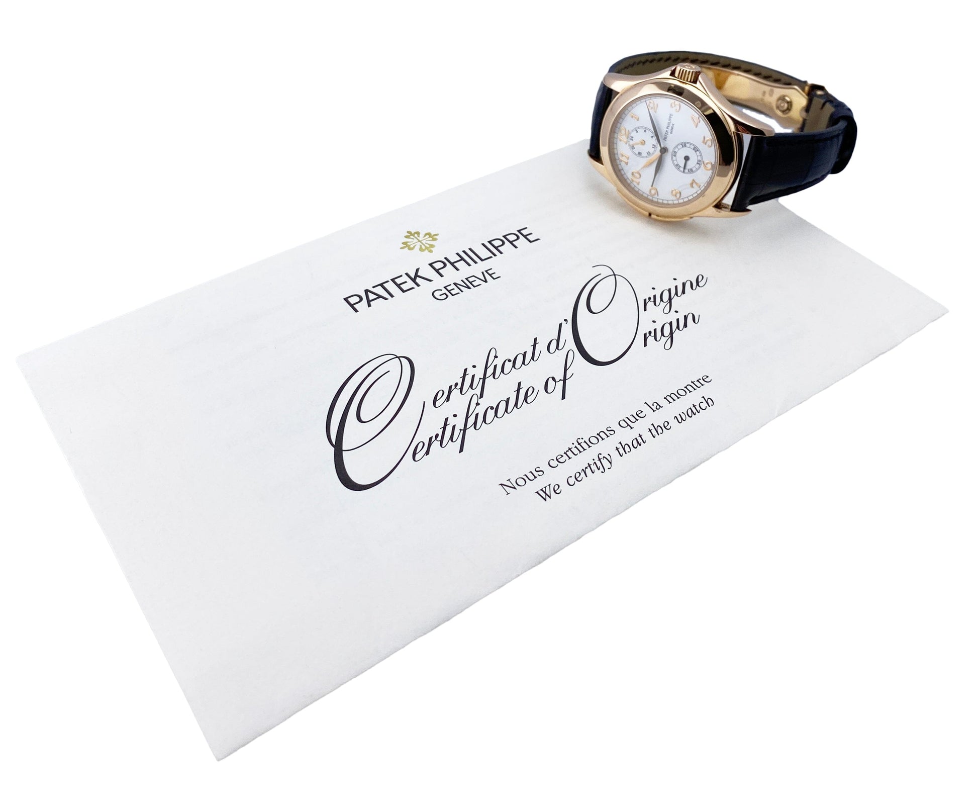 Patek Philippe Calatrava Travel Time 5134R Mens Watch Box Papers - Wristwatch