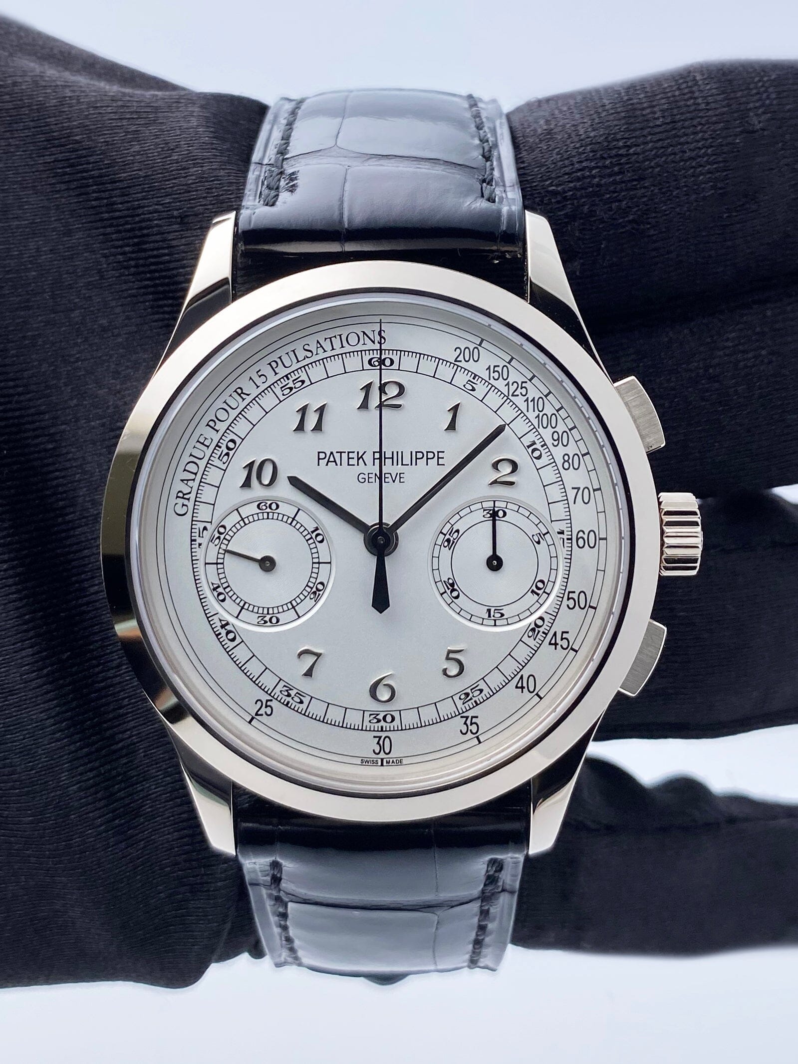 Patek Philippe Chronograph 5170G Silver Dial Mens Watch Box Papers - Watches