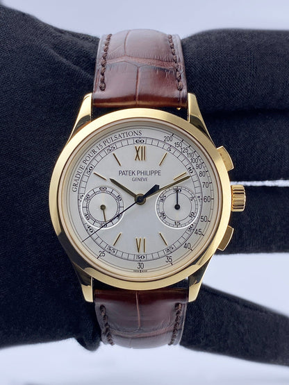 Patek Philippe Chronograph 5170J Silver Dial Mens Watch Box Papers - Watches