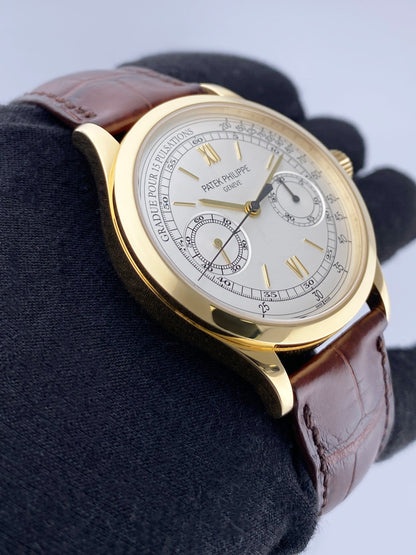 Patek Philippe Chronograph 5170J Silver Dial Mens Watch Box Papers - Watches