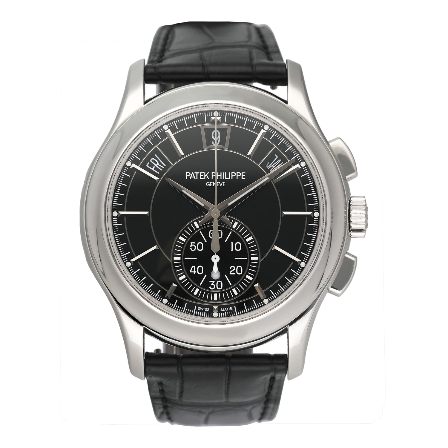 Patek Philippe Complications 5905P-010 Black Dial Mens Watch Box Papers - Watches