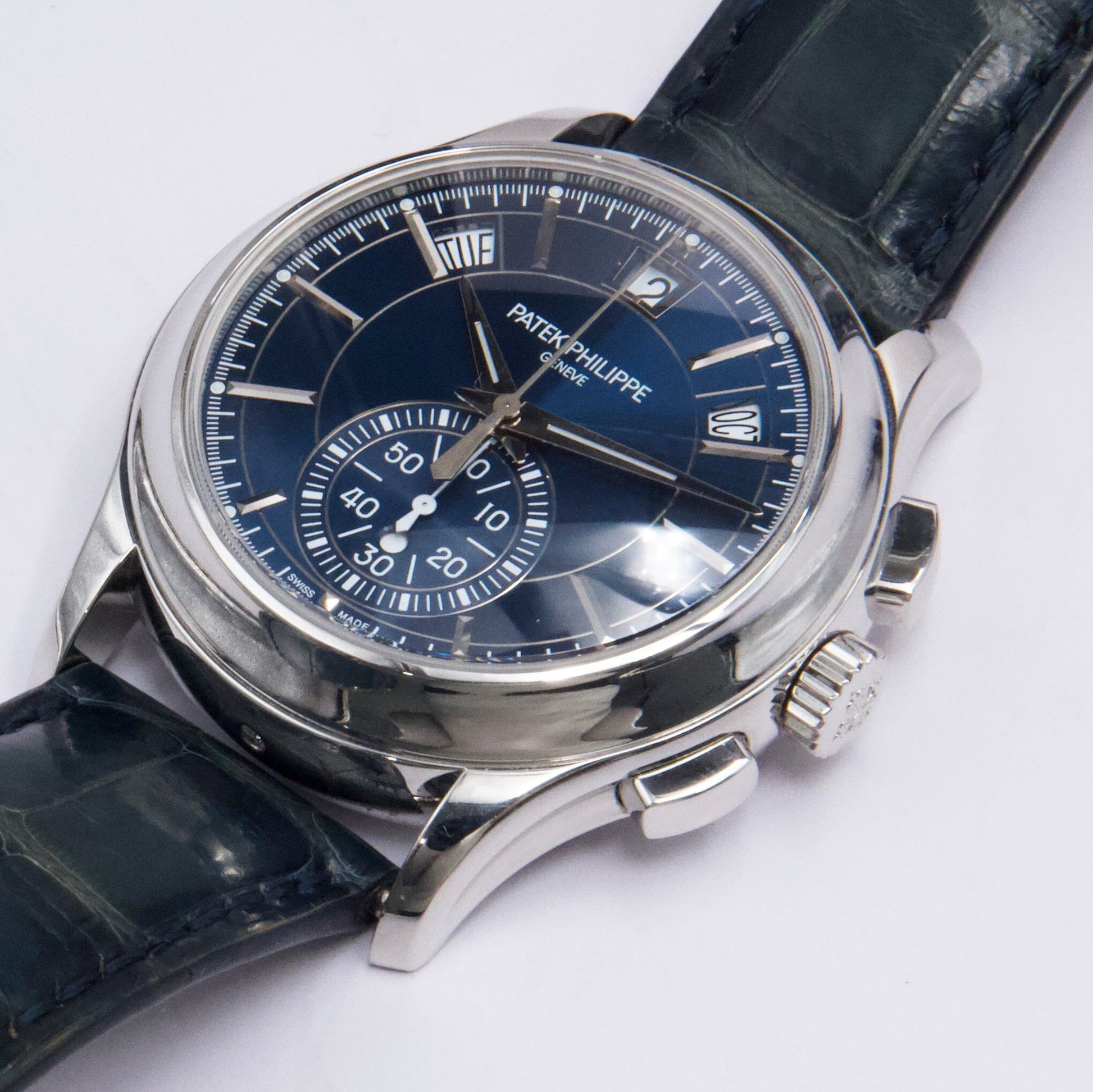 Patek Philippe Complications 5905P Blue Dial Mens Watch Box Papers - Watches