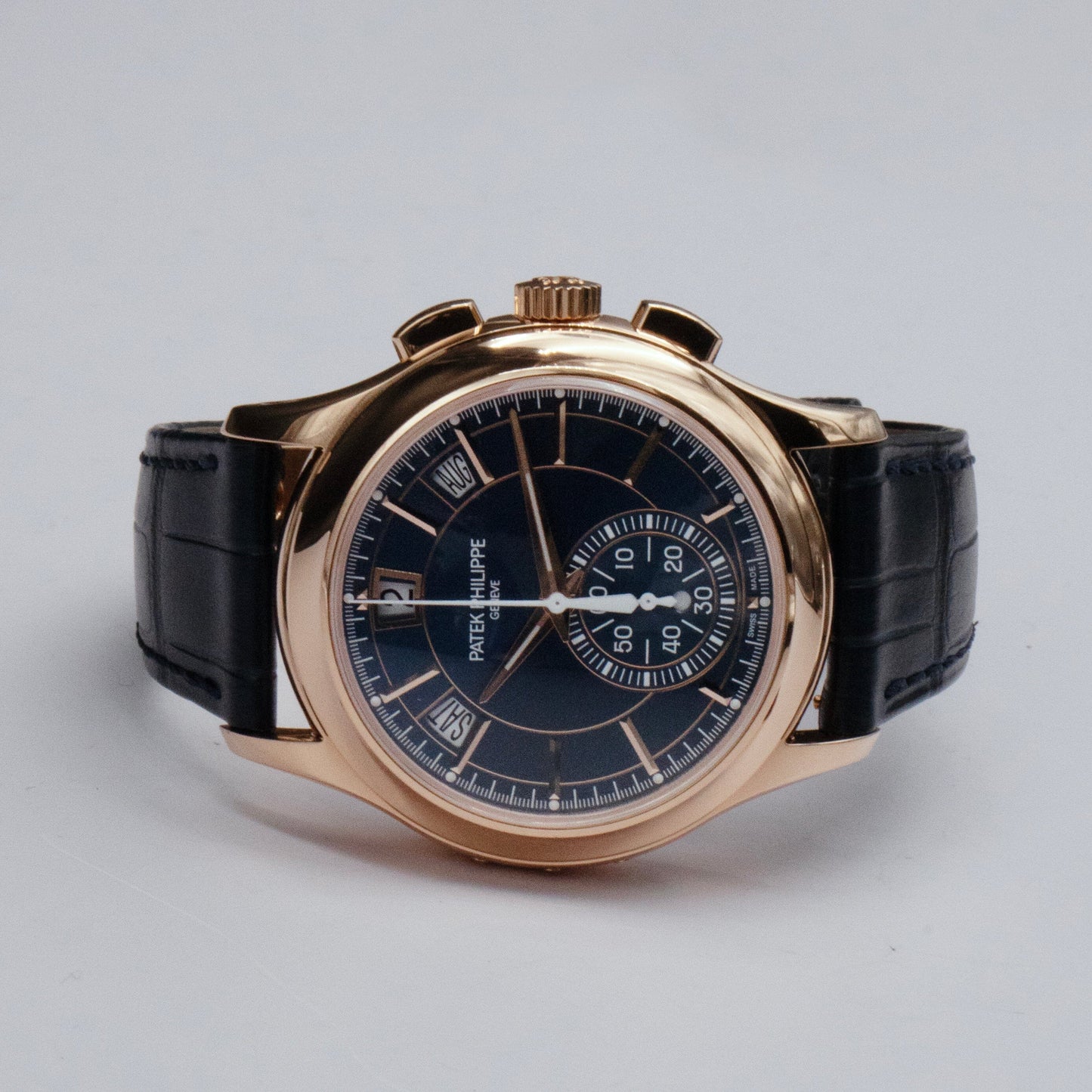 Patek Philippe Complications 5905R Sunburst Blue Dial Mens Watch Box Papers - Watches