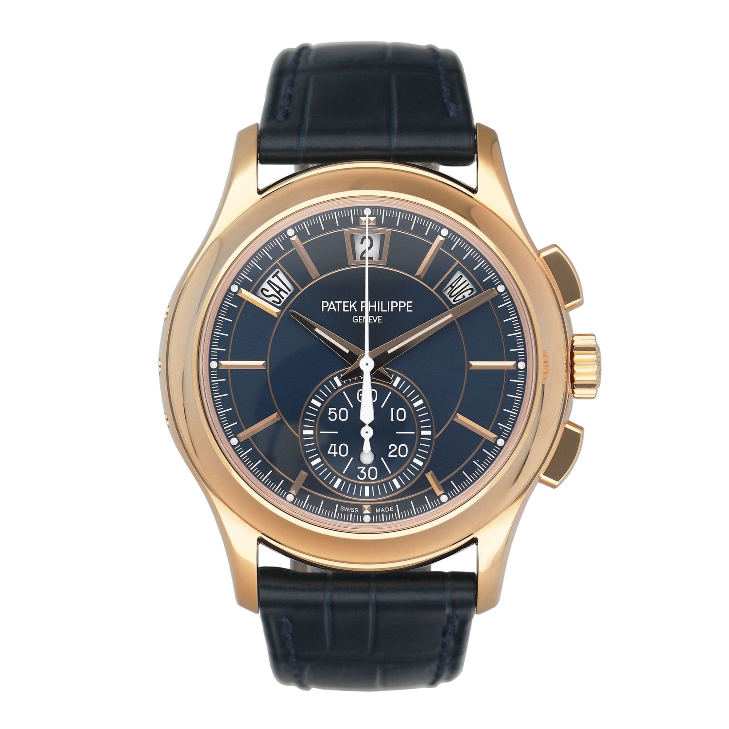 Patek Philippe Complications 5905R Sunburst Blue Dial Mens Watch Box Papers - Watches