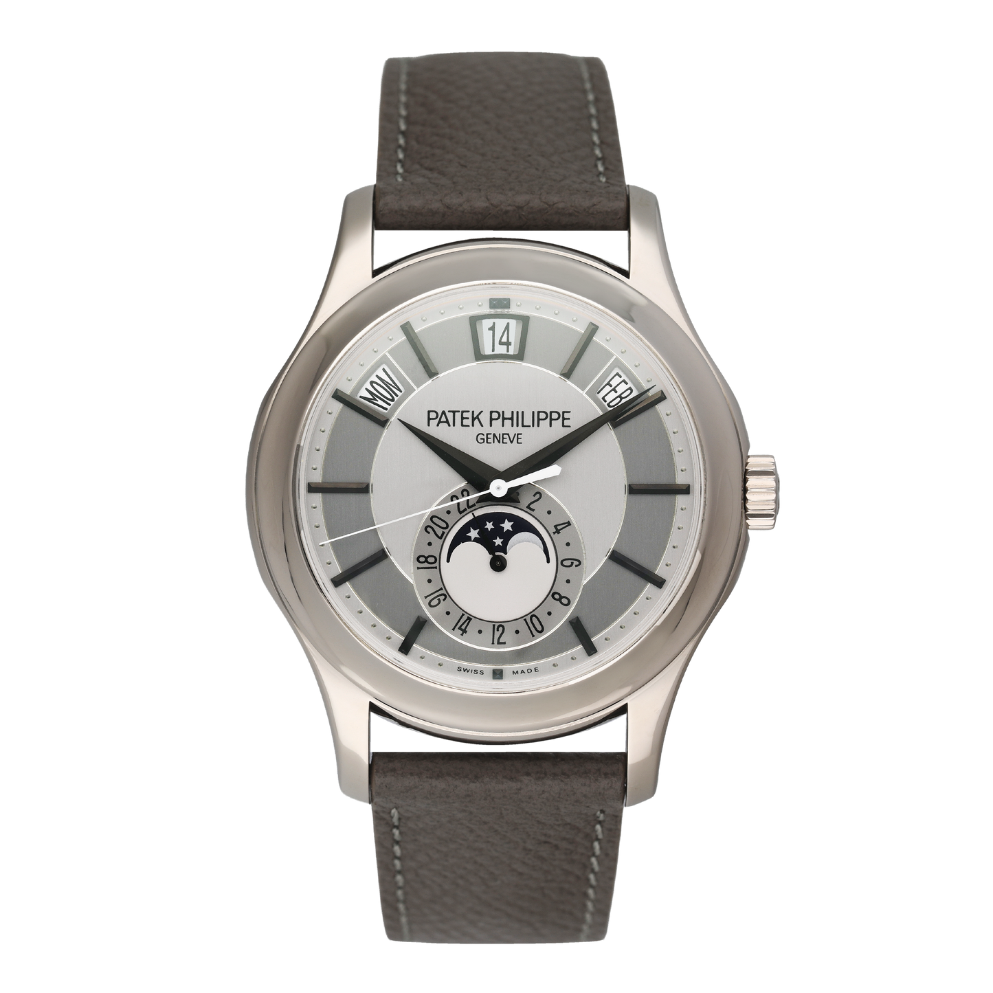 Patek Philippe Complications Annual Calendar 5205G Gray Dial Mens Watch Box Papers - Watches