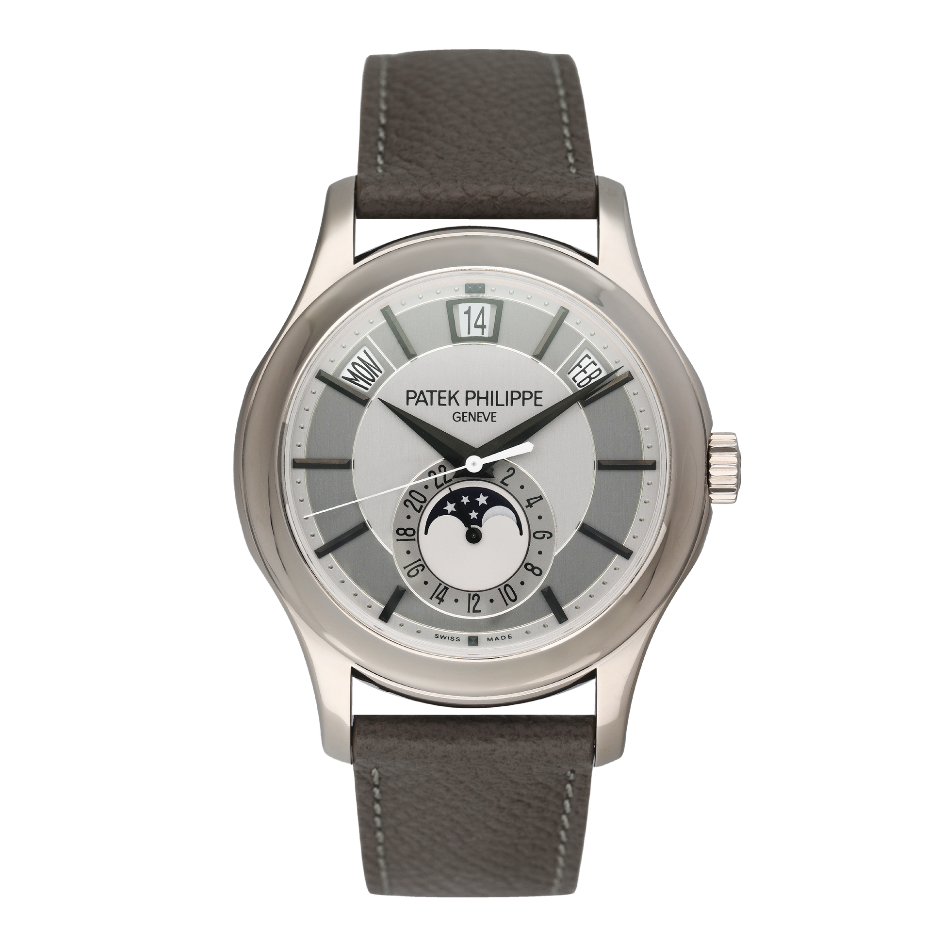 Patek Philippe Complications Annual Calendar 5205G Gray Dial Mens Watch Box Papers - Watches
