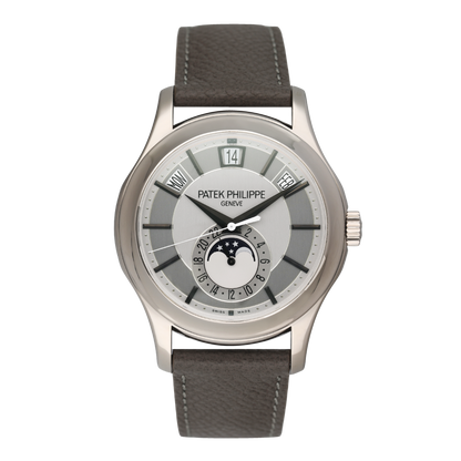 Patek Philippe Complications Annual Calendar 5205G Gray Dial Mens Watch Box Papers - Watches