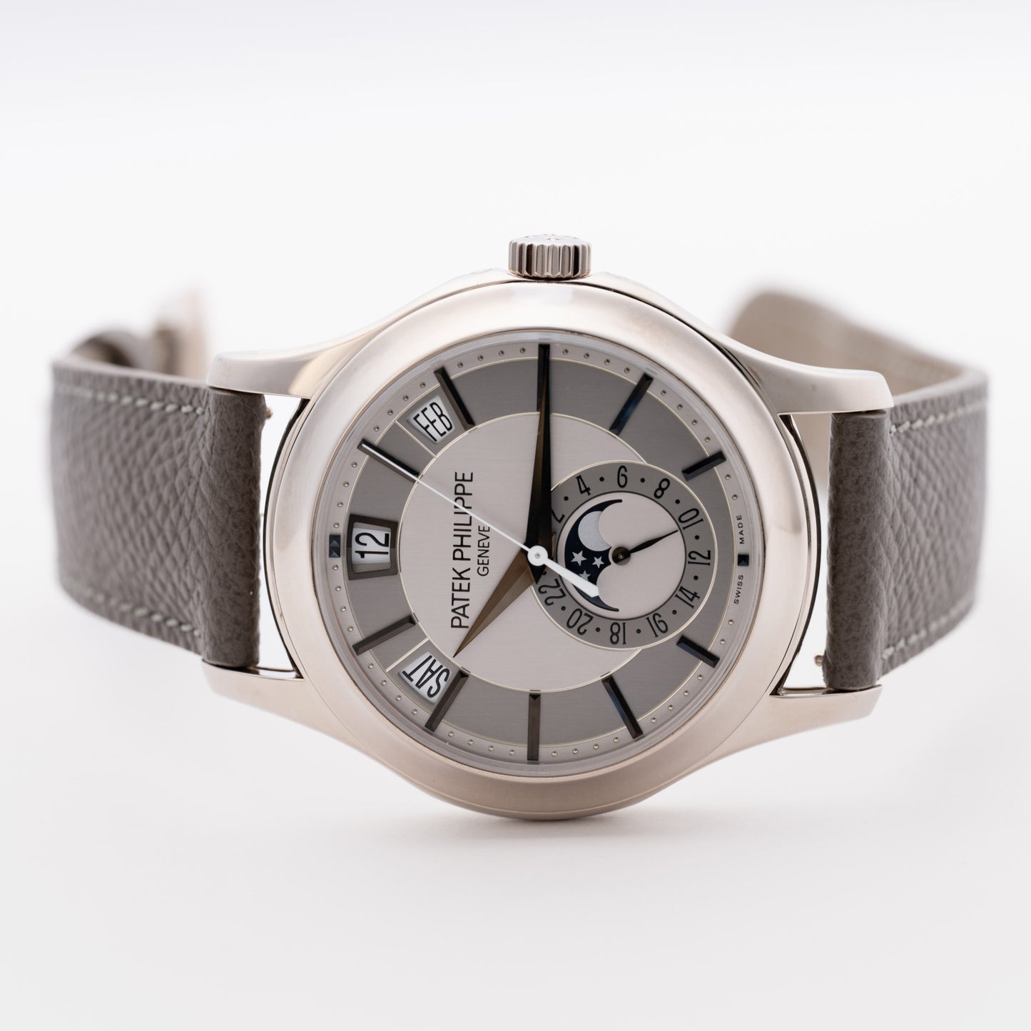Patek Philippe Complications Annual Calendar 5205G Gray Dial Mens Watch Box Papers - Watches