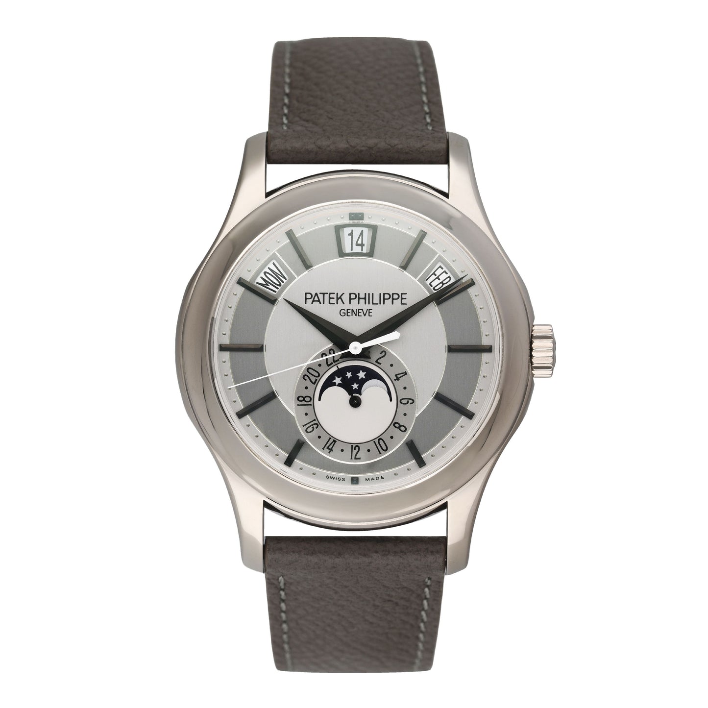 Patek Philippe Complications Annual Calendar 5205G Gray Dial Mens Watch Box Papers - Watches