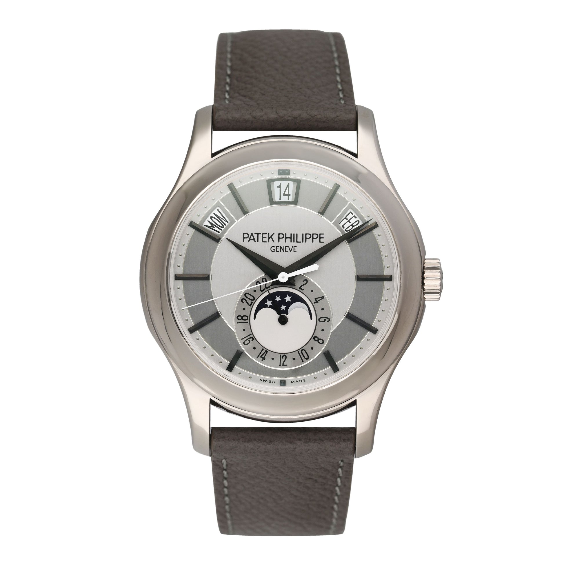 Patek Philippe Complications Annual Calendar 5205G Gray Dial Mens Watch Box Papers - Watches