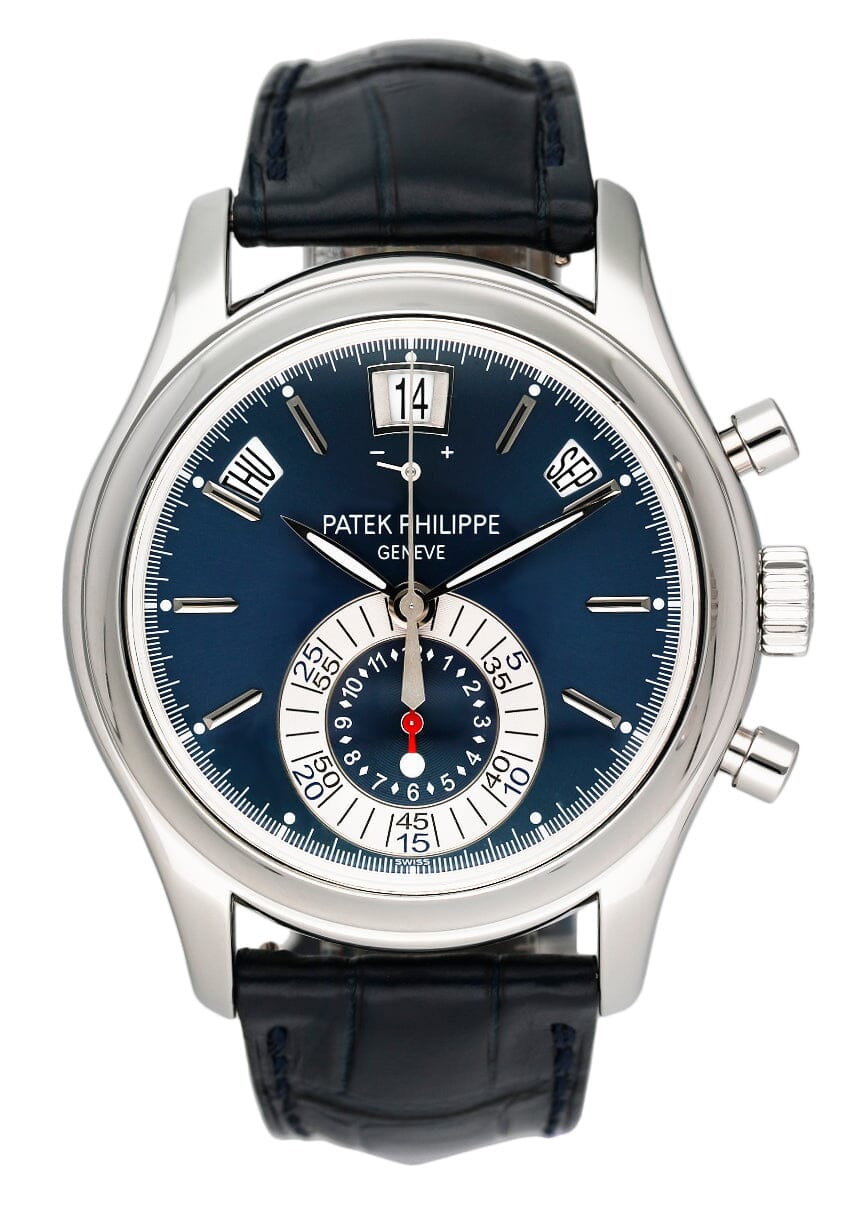 Patek Philippe Complications Annual Calendar 5960P Blue Dial Box Papers - Watches