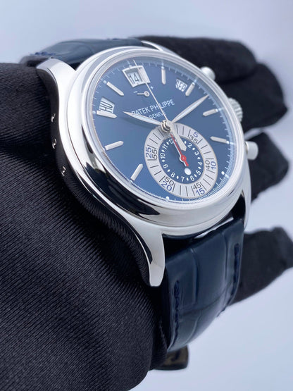 Patek Philippe Complications Annual Calendar 5960P Blue Dial Box Papers - Watches