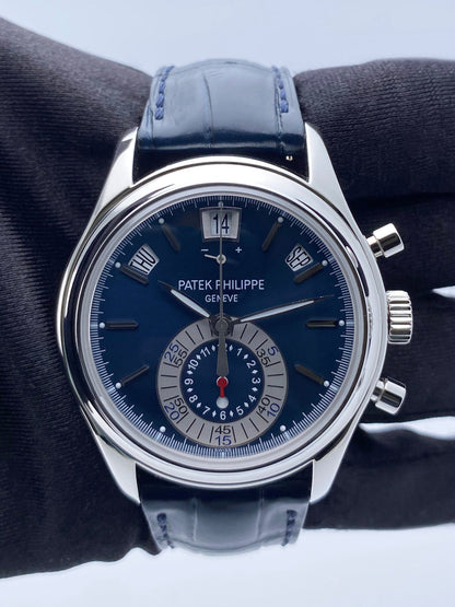 Patek Philippe Complications Annual Calendar 5960P Blue Dial Box Papers - Watches