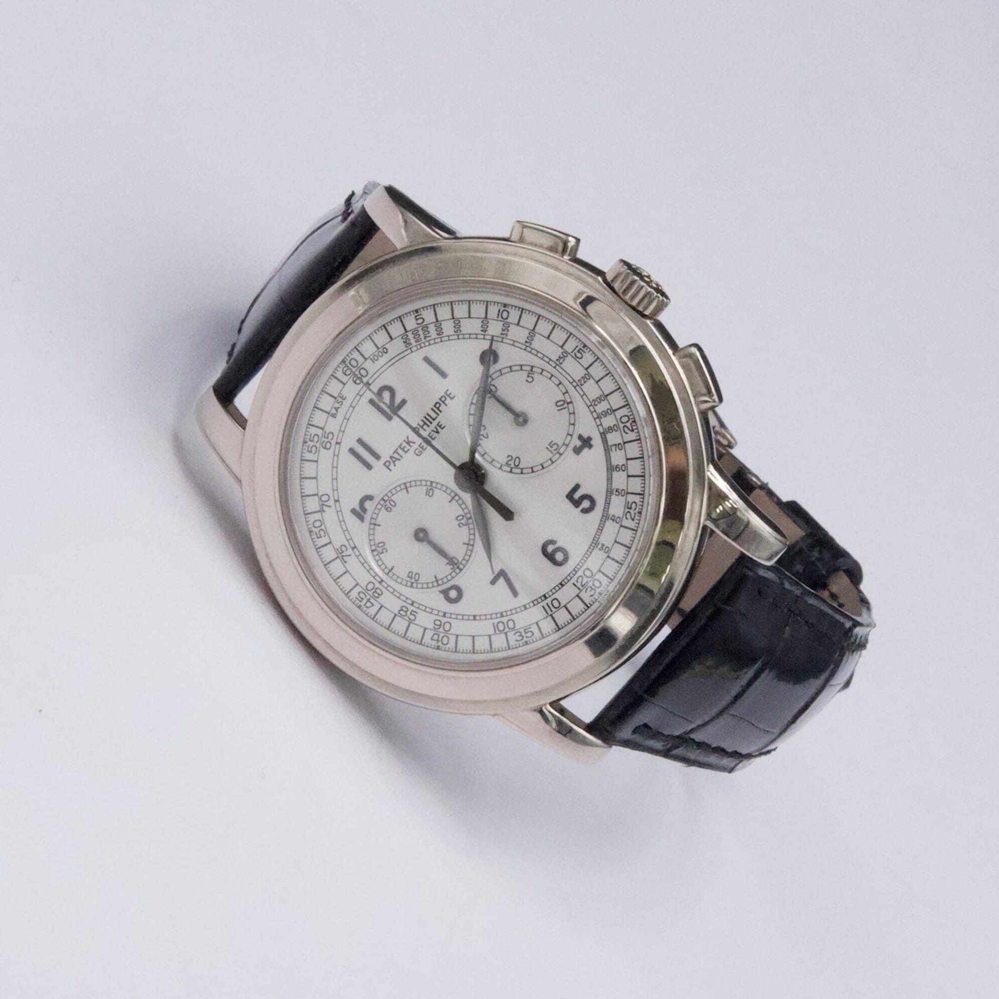 Patek Philippe Complications Chronograph 5070G Silver Dial Mens Watch Box Papers - Watches