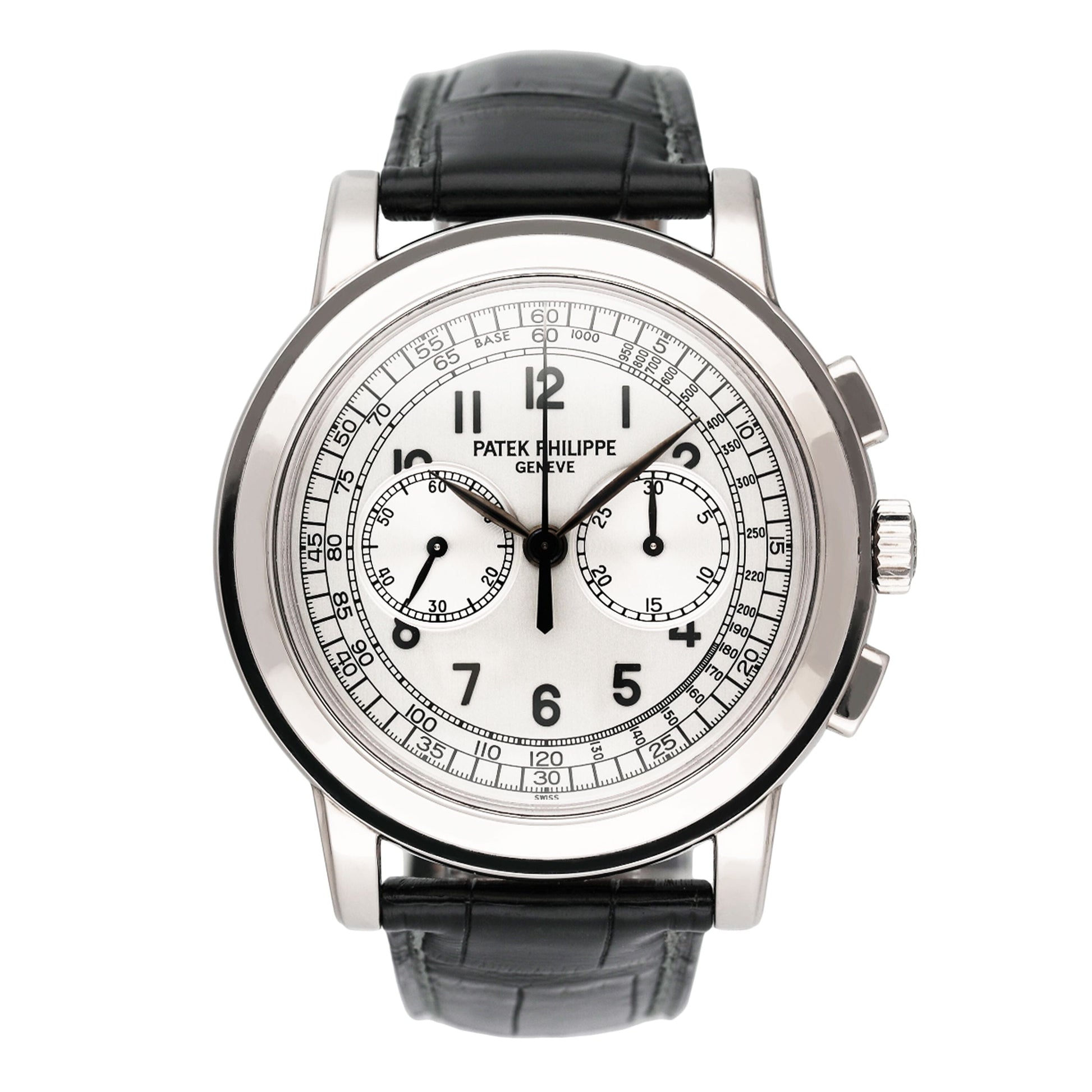 Patek Philippe Complications Chronograph 5070G Silver Dial Mens Watch Box Papers - Watches