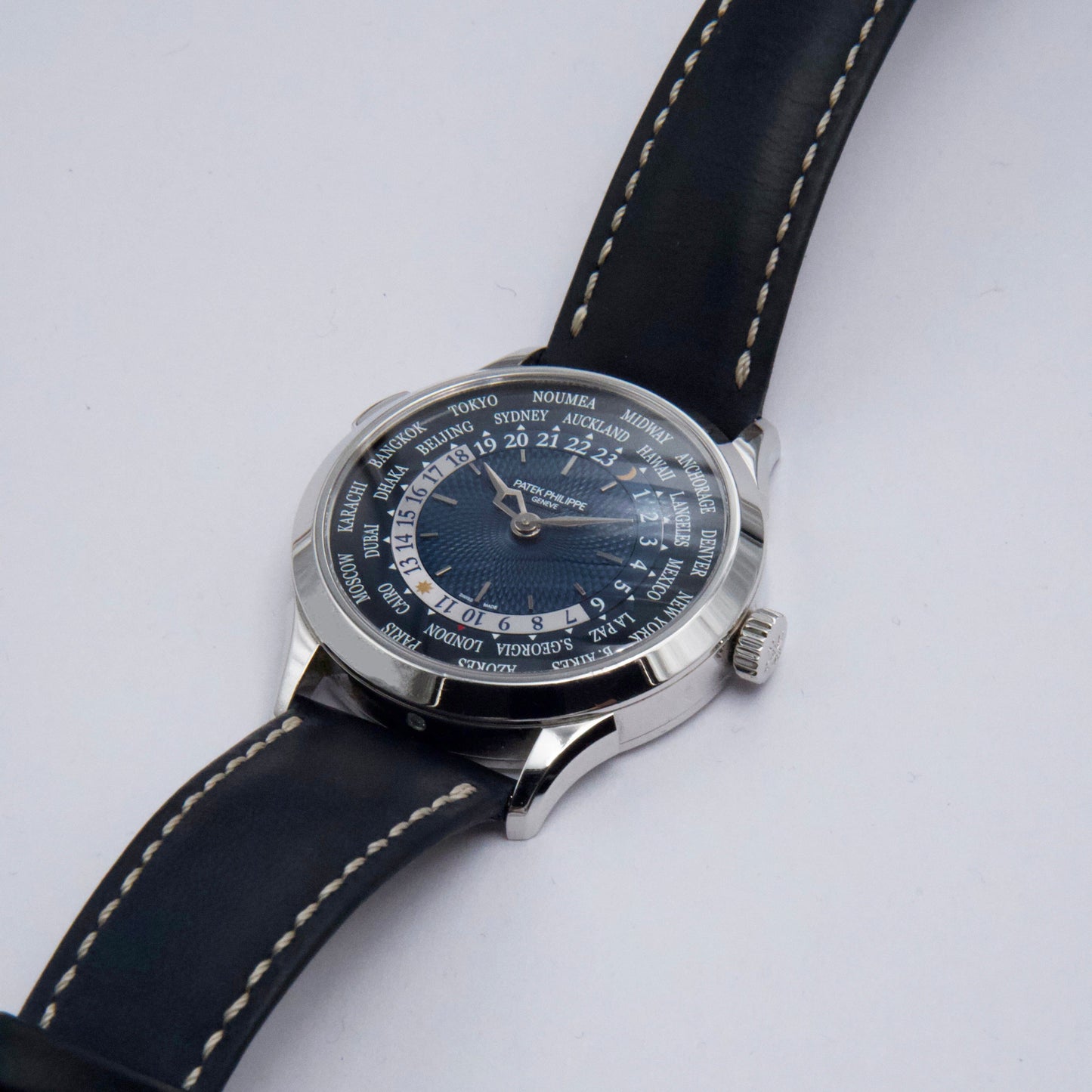 Patek Philippe Complications World Time 5230P Blue Dial Mens Watch Box Papers - Watches