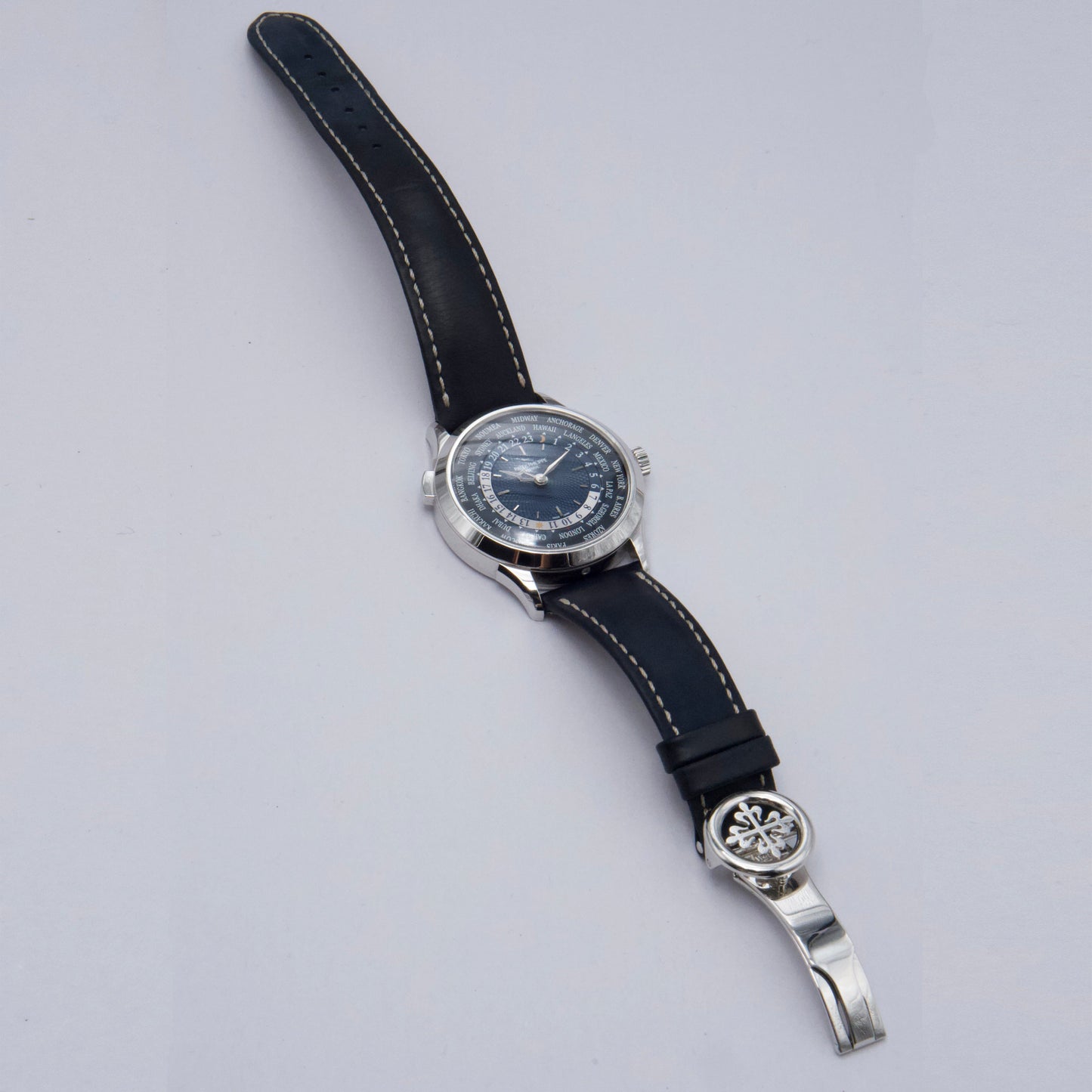 Patek Philippe Complications World Time 5230P Blue Dial Mens Watch Box Papers - Watches