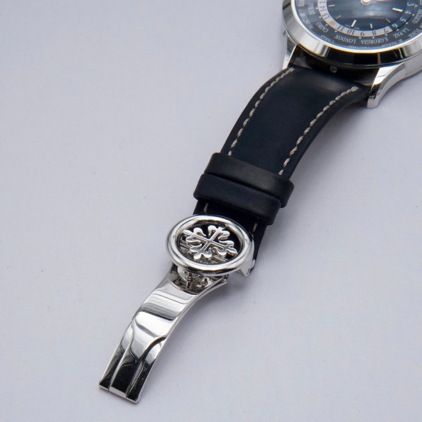 Patek Philippe Complications World Time 5230P Blue Dial Mens Watch Box Papers - Watches