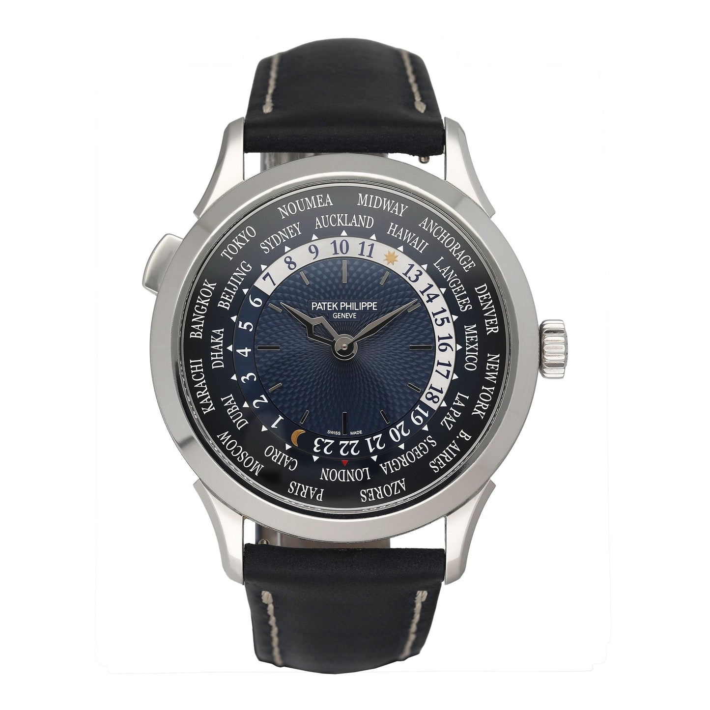 Patek Philippe Complications World Time 5230P Blue Dial Mens Watch Box Papers - Watches