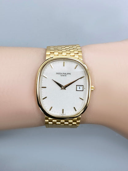 Patek Philippe Ellipse 3747/1 Cream Dial 18K Yellow Gold Mens Watch - Watches