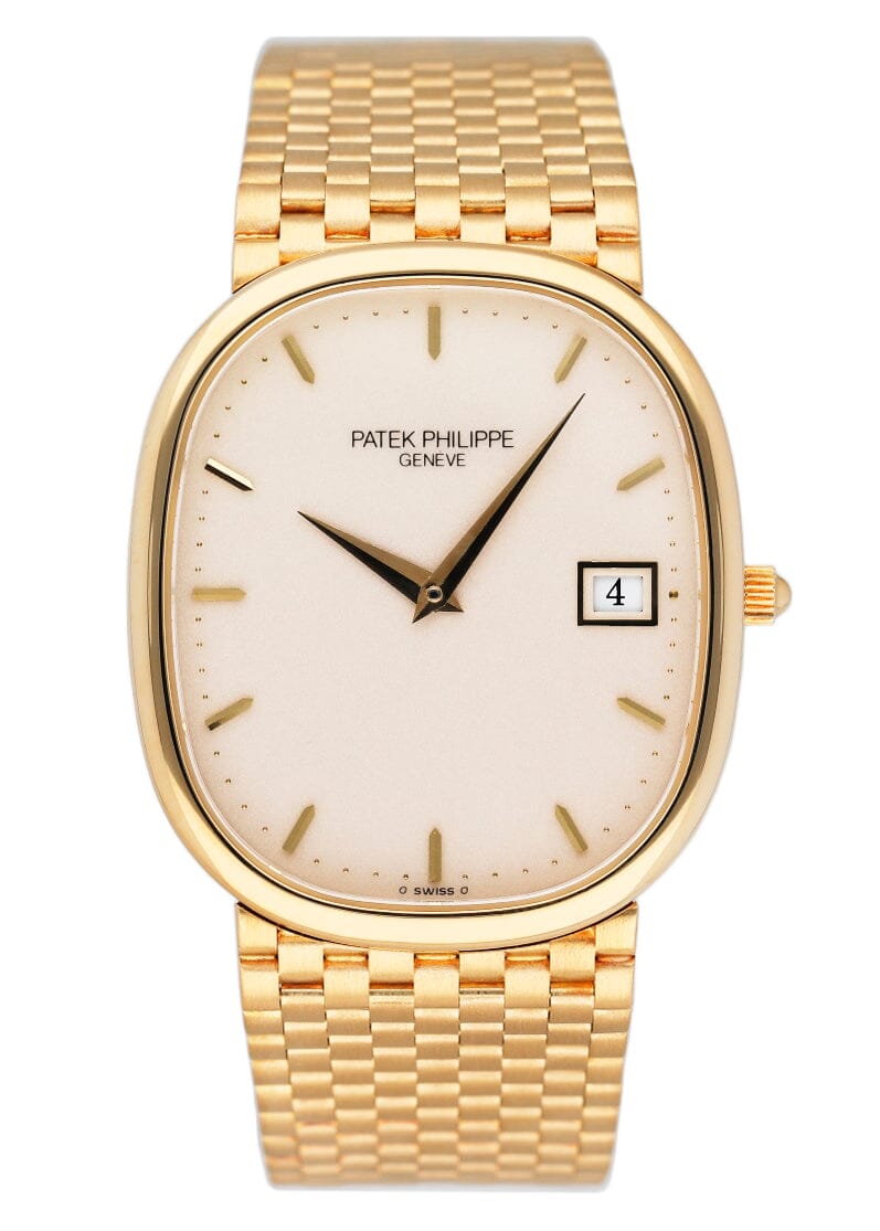 Patek Philippe Ellipse 3747/1 Cream Dial 18K Yellow Gold Mens Watch - Watches