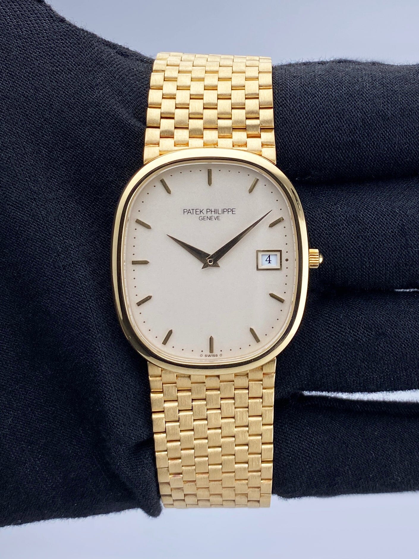 Patek Philippe Ellipse 3747/1 Cream Dial 18K Yellow Gold Mens Watch - Watches