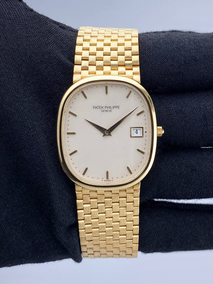 Patek Philippe Ellipse 3747/1 Cream Dial 18K Yellow Gold Mens Watch - Watches