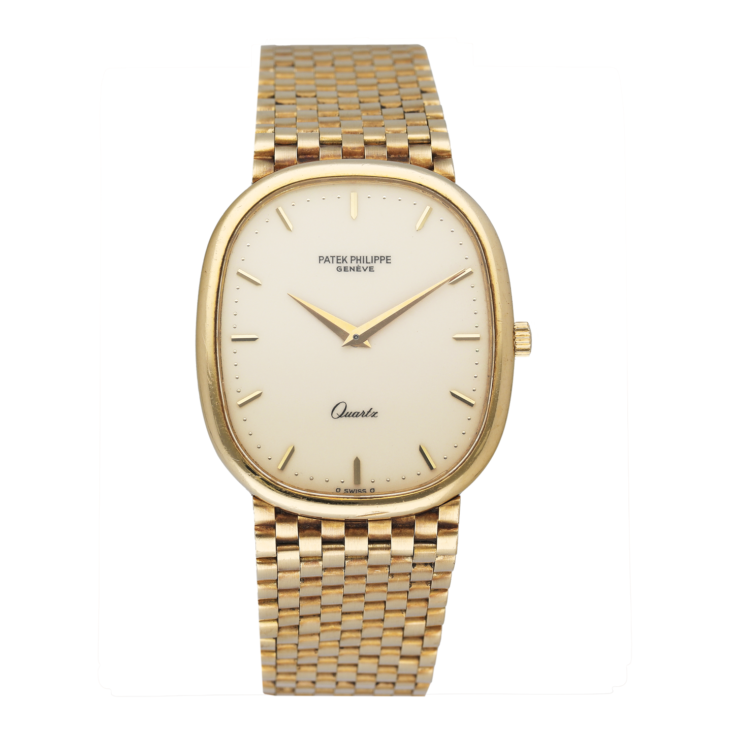 Patek Philippe Ellipse 3838/1 Cream Dial 18K Yellow Gold Mens Watch - Watches