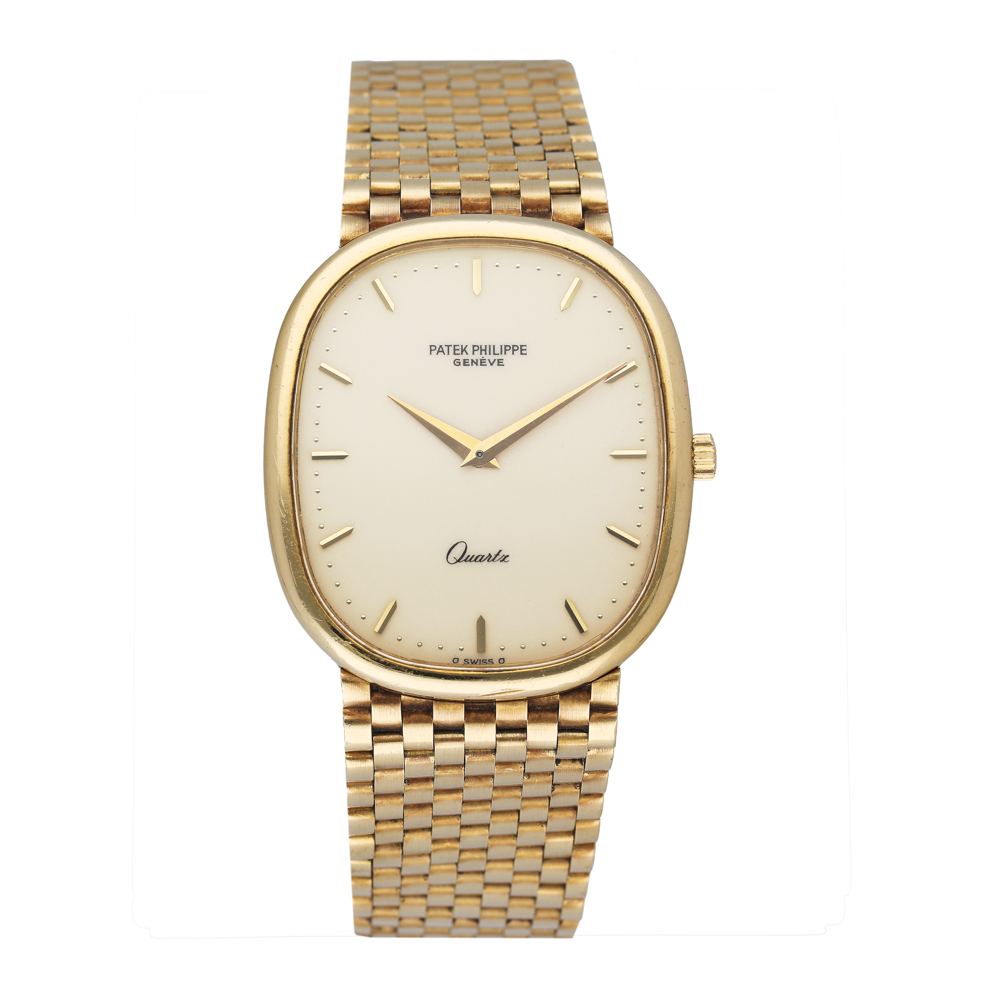 Patek Philippe Ellipse 3838/1 Cream Dial 18K Yellow Gold Mens Watch - Watches