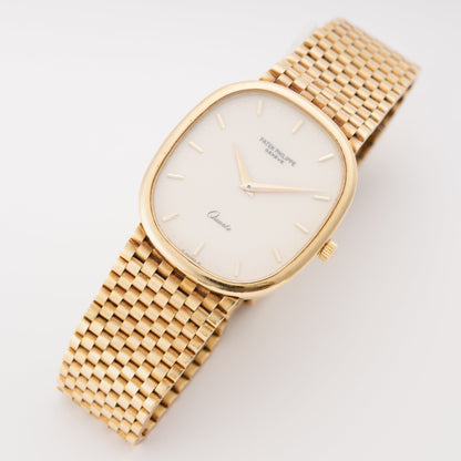 Patek Philippe Ellipse 3838/1 Cream Dial 18K Yellow Gold Mens Watch - Watches