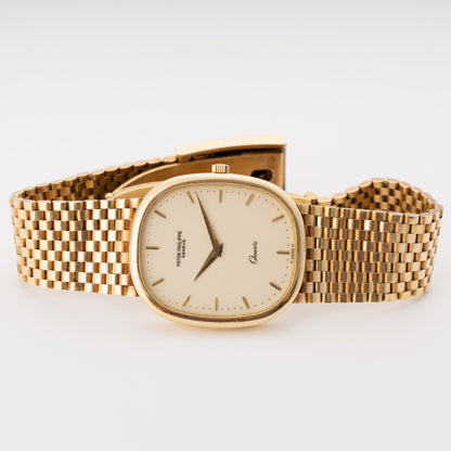 Patek Philippe Ellipse 3838/1 Cream Dial 18K Yellow Gold Mens Watch - Watches