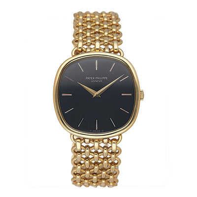 Patek Philippe Ellipse 3844/2J Blue Dial 18K Yellow Gold Mens Watch - Watches